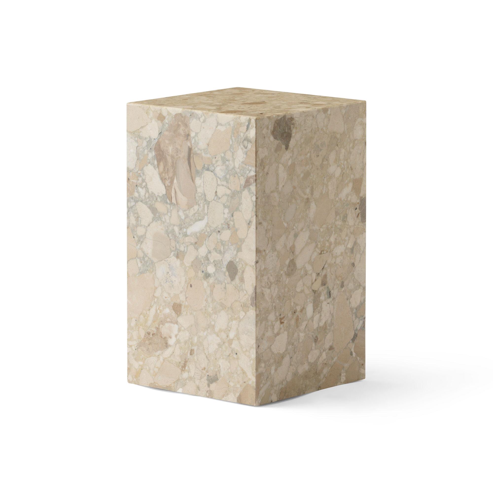 Audo Plinth Coffee Table High Kunis Breccia Marble