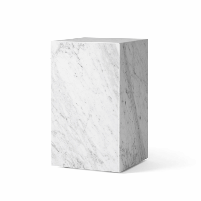Audo Plinth Sofabord Høj Carrara Marmor