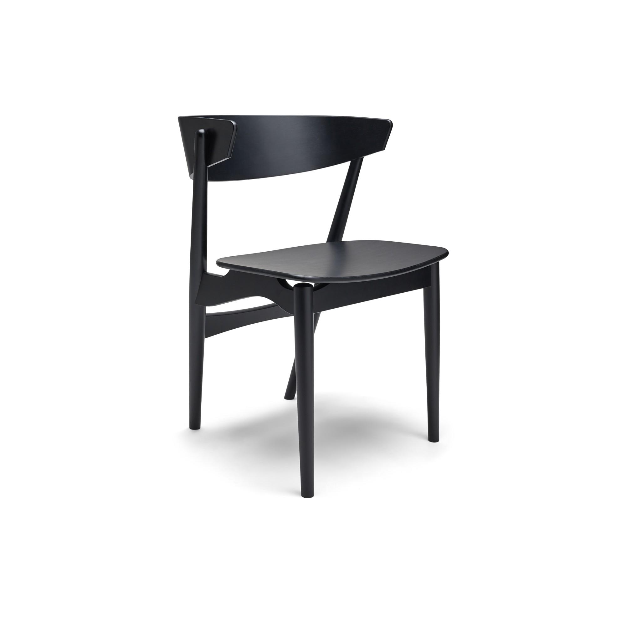 Silla de Comedor Sibast Furniture No 7 de Haya Negro