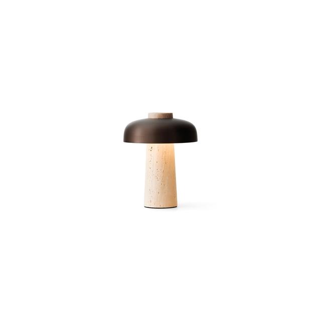Audo Reverse Portable Lamp Sand Travertine/Burnished Aluminium