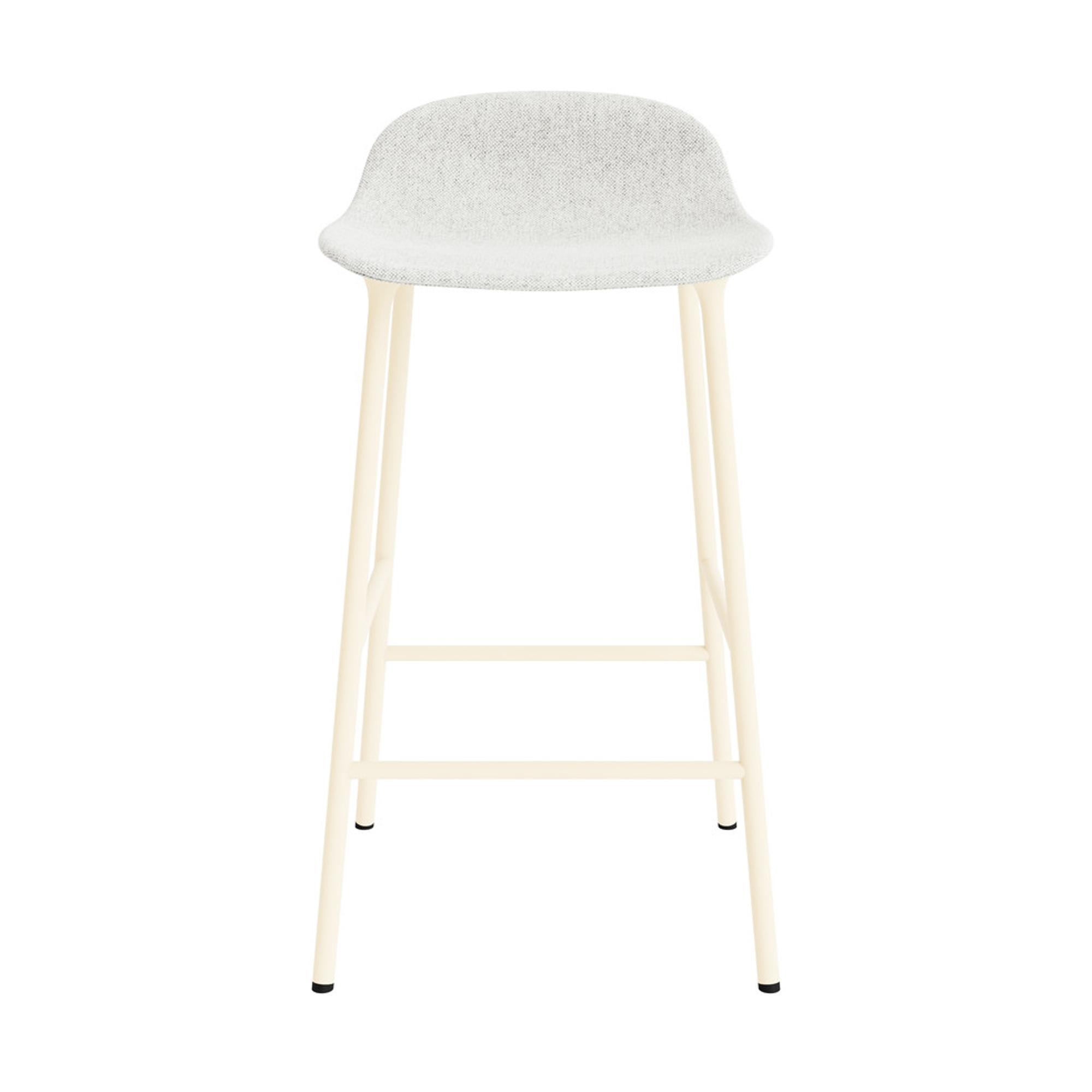 Normann Copenhagen Form Taburete de Bar 65 cm Tapizado Grupo 5 Crema/ Acero