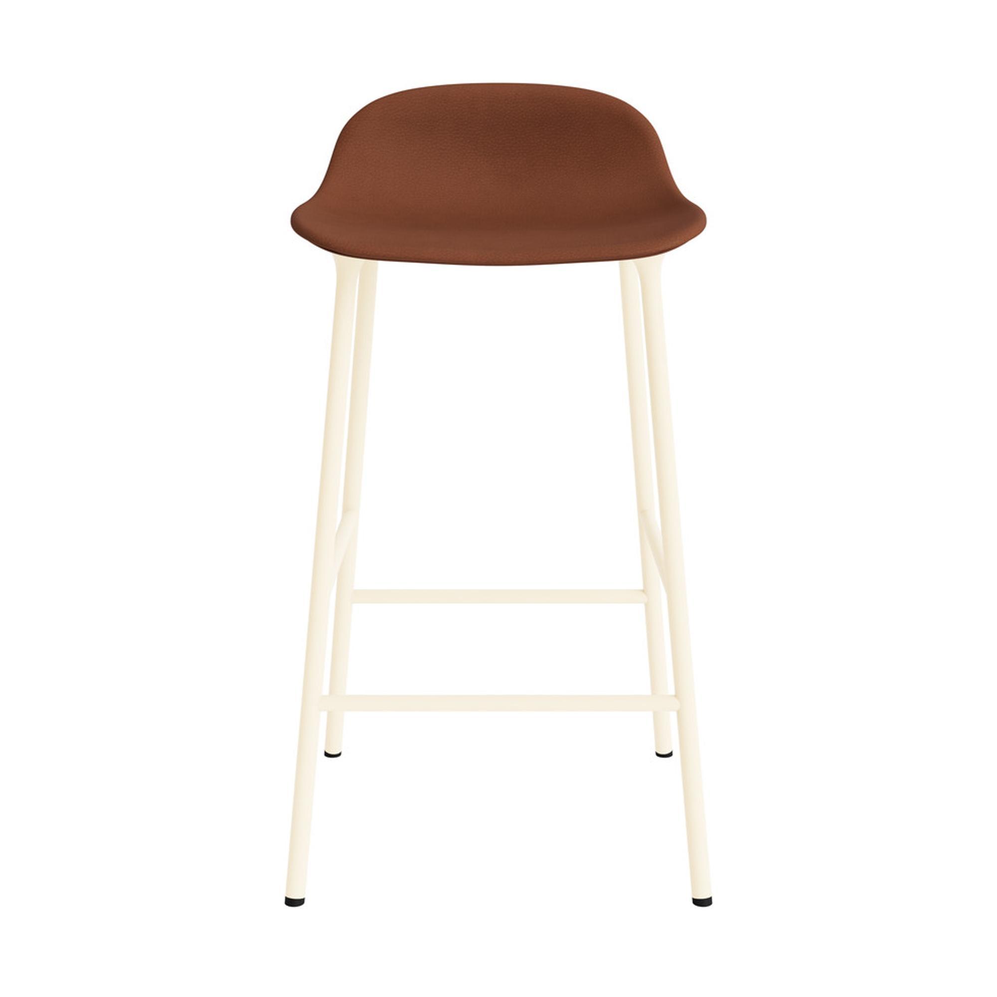 Normann Copenhagen Form Bar Stool 65 cm Upholstered Group 7 Cream/ Steel