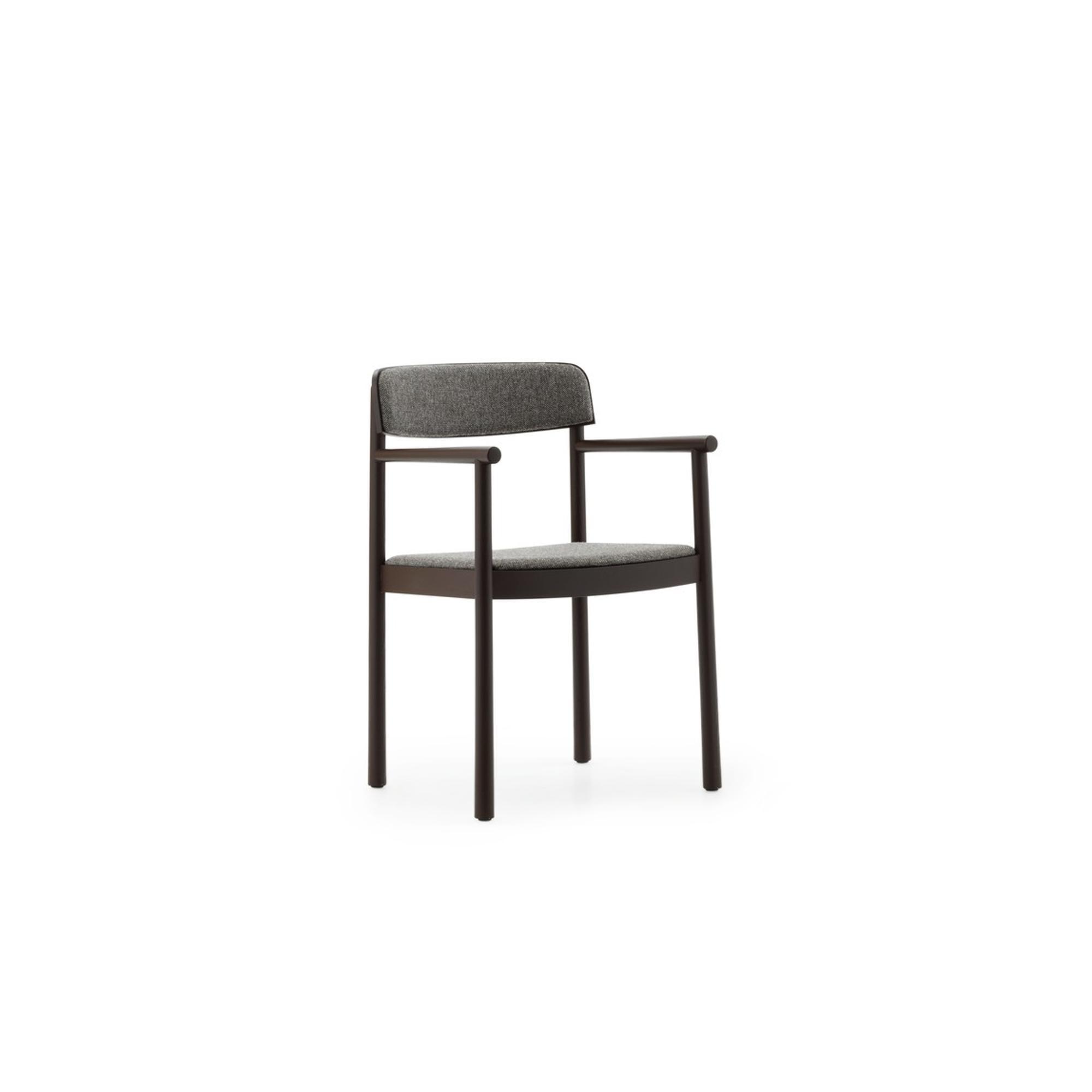 Normann Copenhagen Timb Dining Chair With Armrests Upholstered Brown/Hallingdal 368