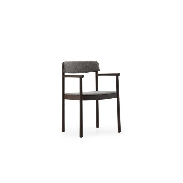 Normann Copenhagen Timb Spisestol med Armlener Trukket Brun/ Hallingdal 368