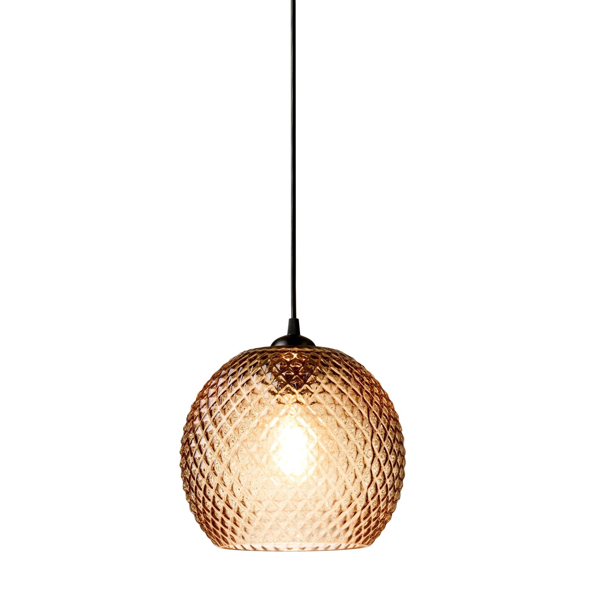 Lampadario A Sospensione Halo Design Nobb Ball Ø22 Ambra