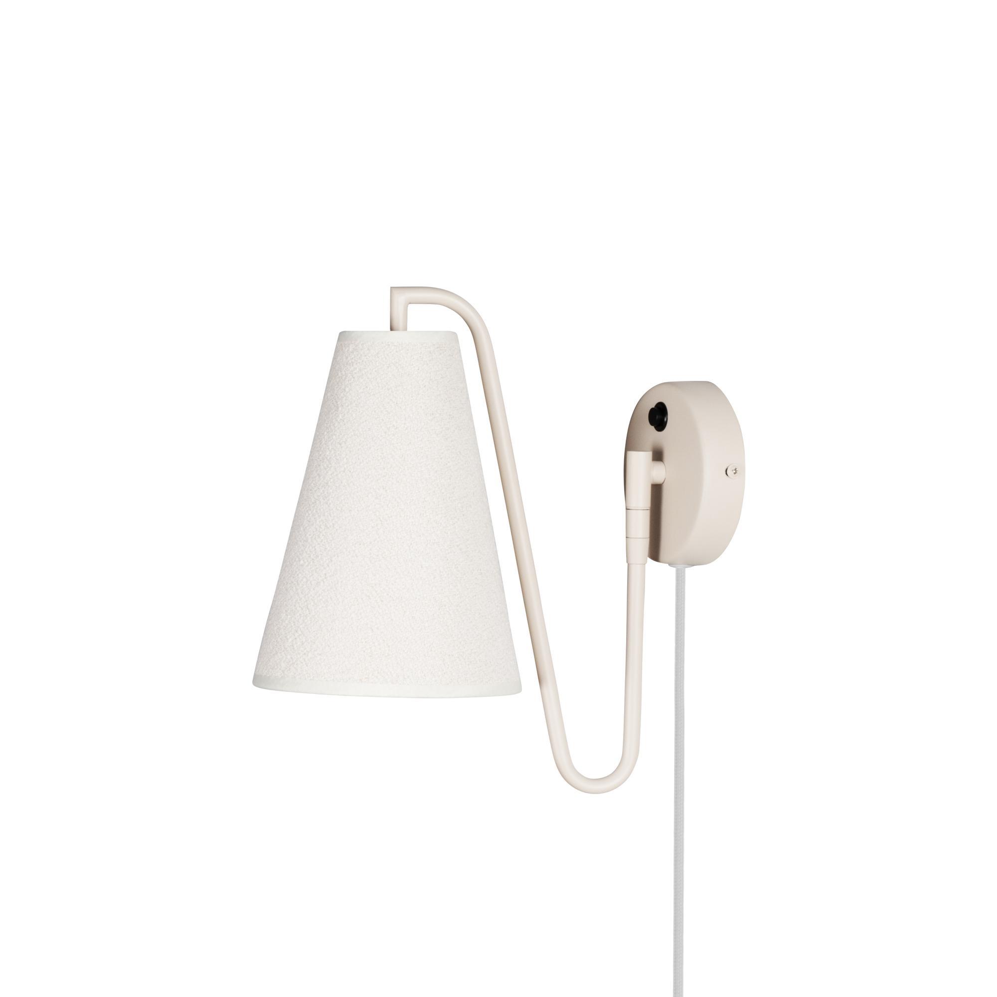 Globen Lighting Lou Wall Lamp Bouclé White/ Beige