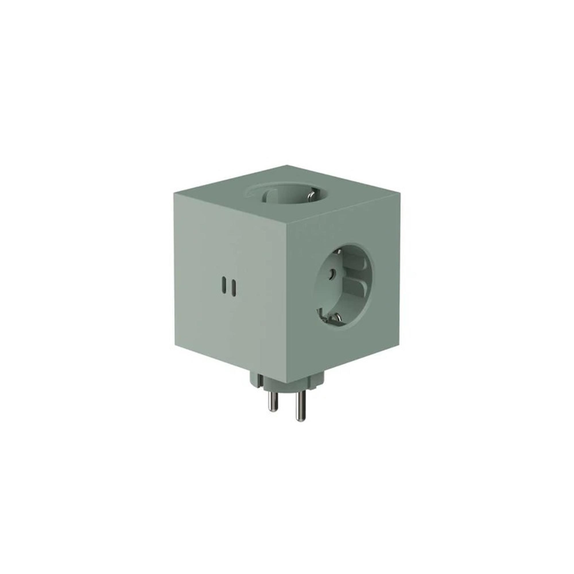 Avolt Square 2 Socket Oak Green