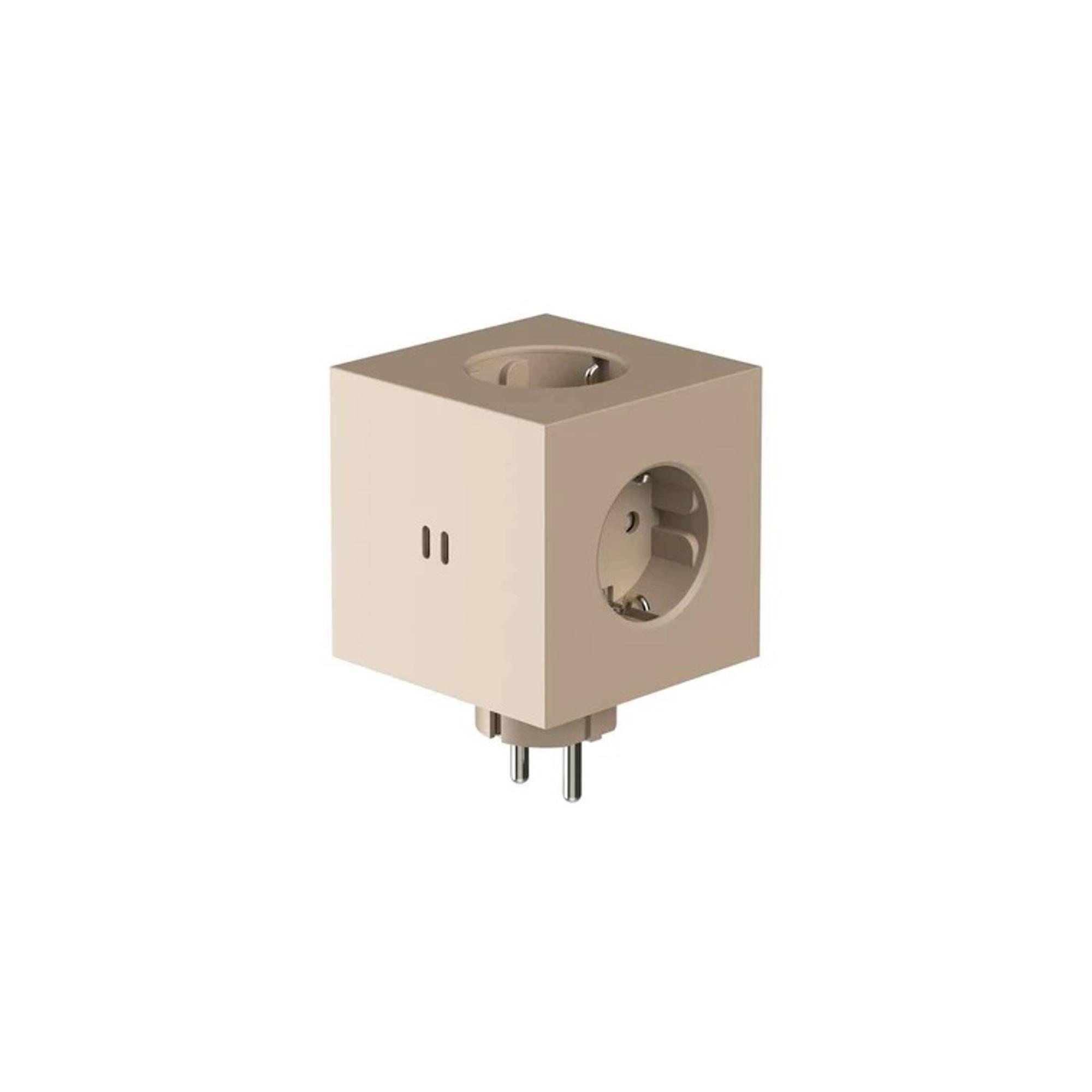 Avolt Square 2 Socket Beige