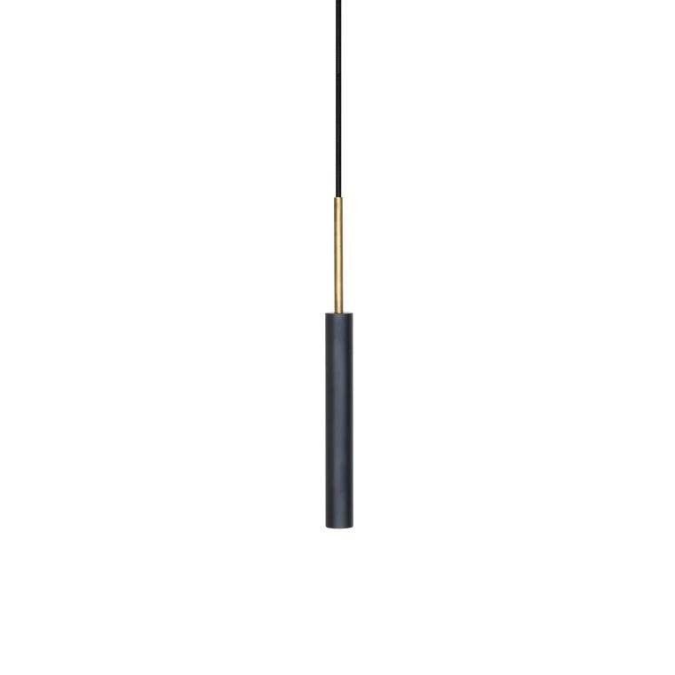 Konsthantverk Stave 1 Pendant Black/ Raw Brass