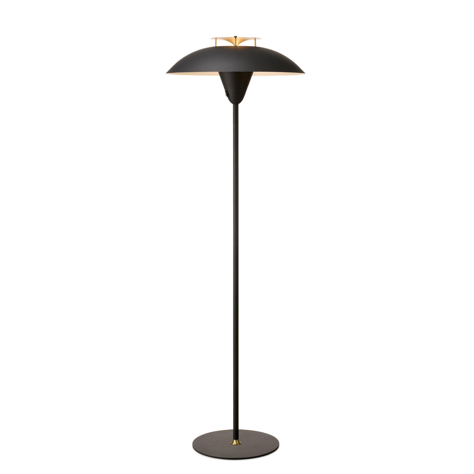 Lampada da terra Halo Design Stepp nera anticata