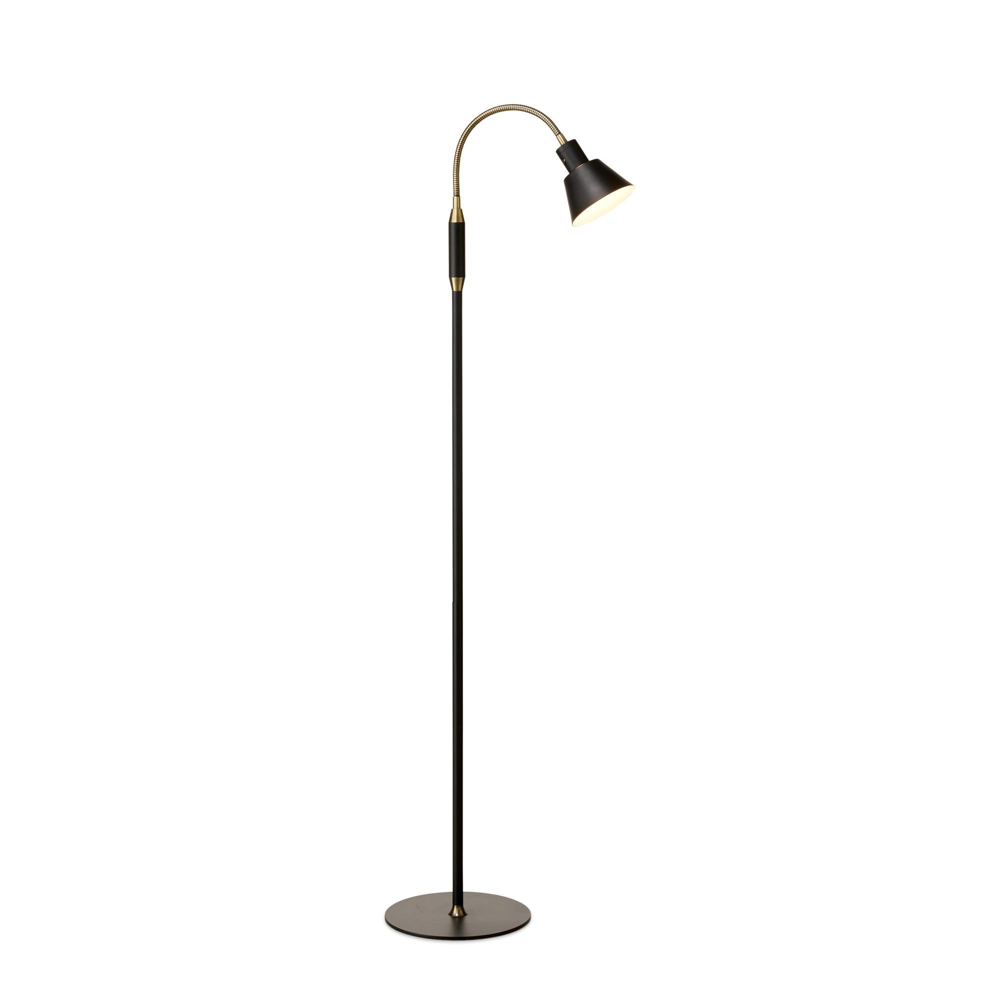 Lampada da terra Halo Design Space a 1 braccio LED nero antico