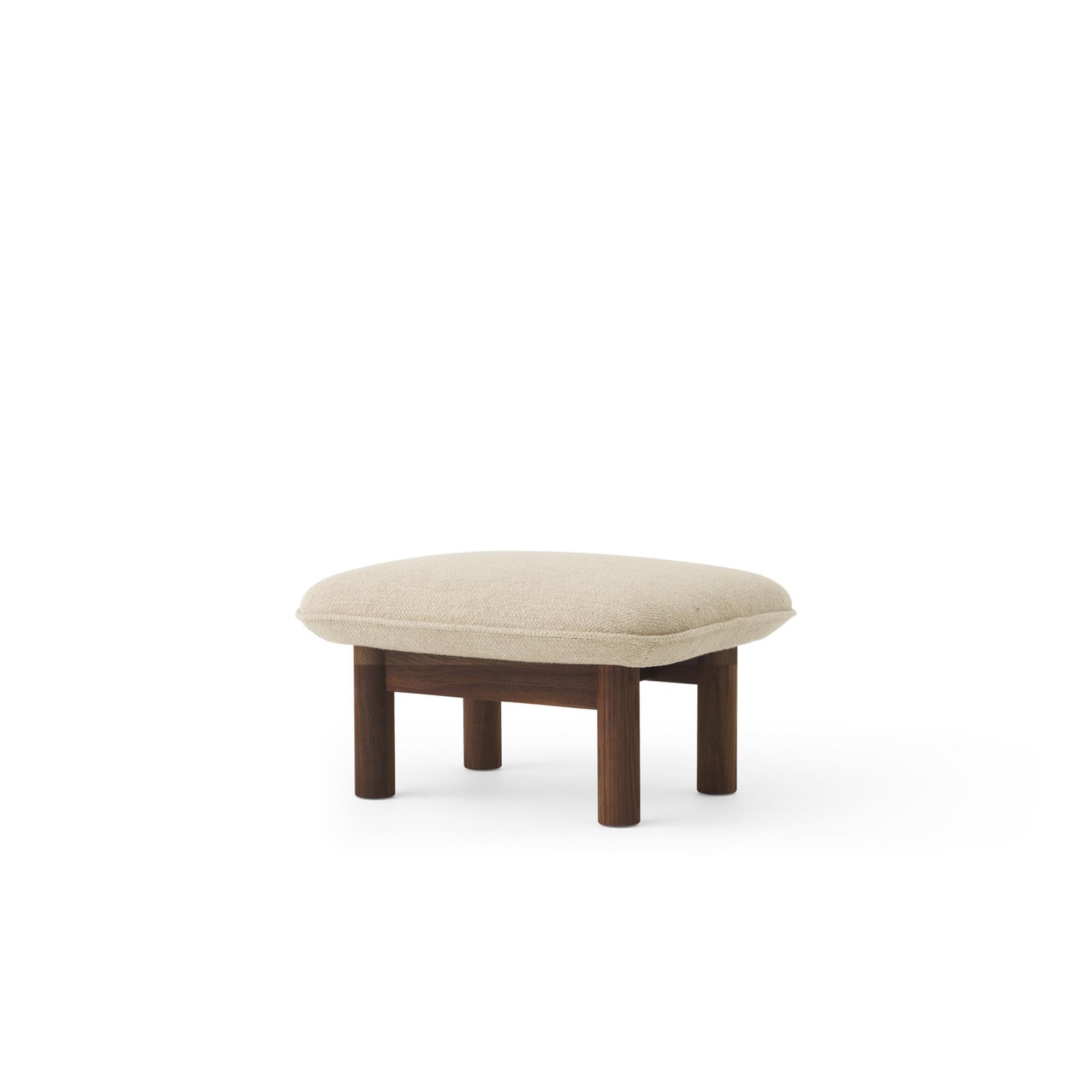 Audo Brasilia Ottoman Walnut/ Bouclé