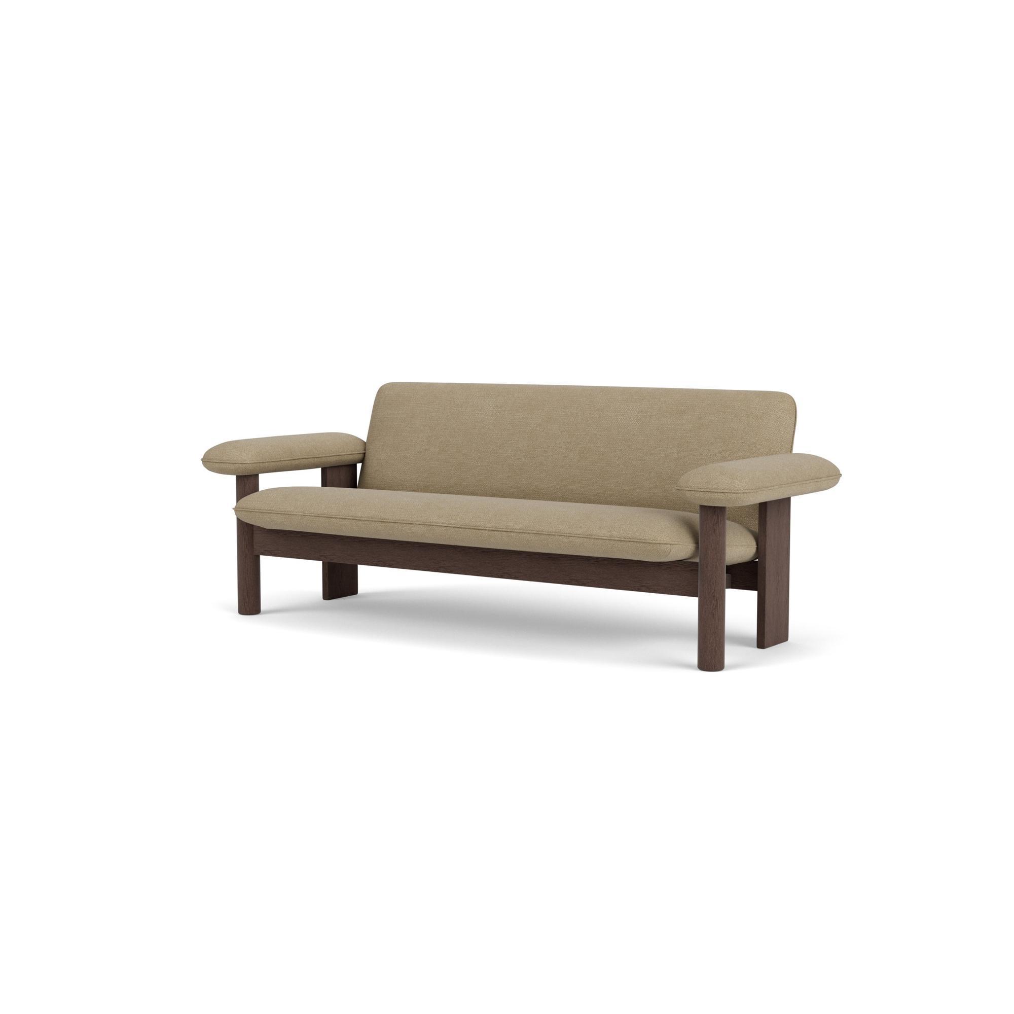 Audo Brasilia Sofa 2-Seater Dark Stained Oak/Audo Bouclé