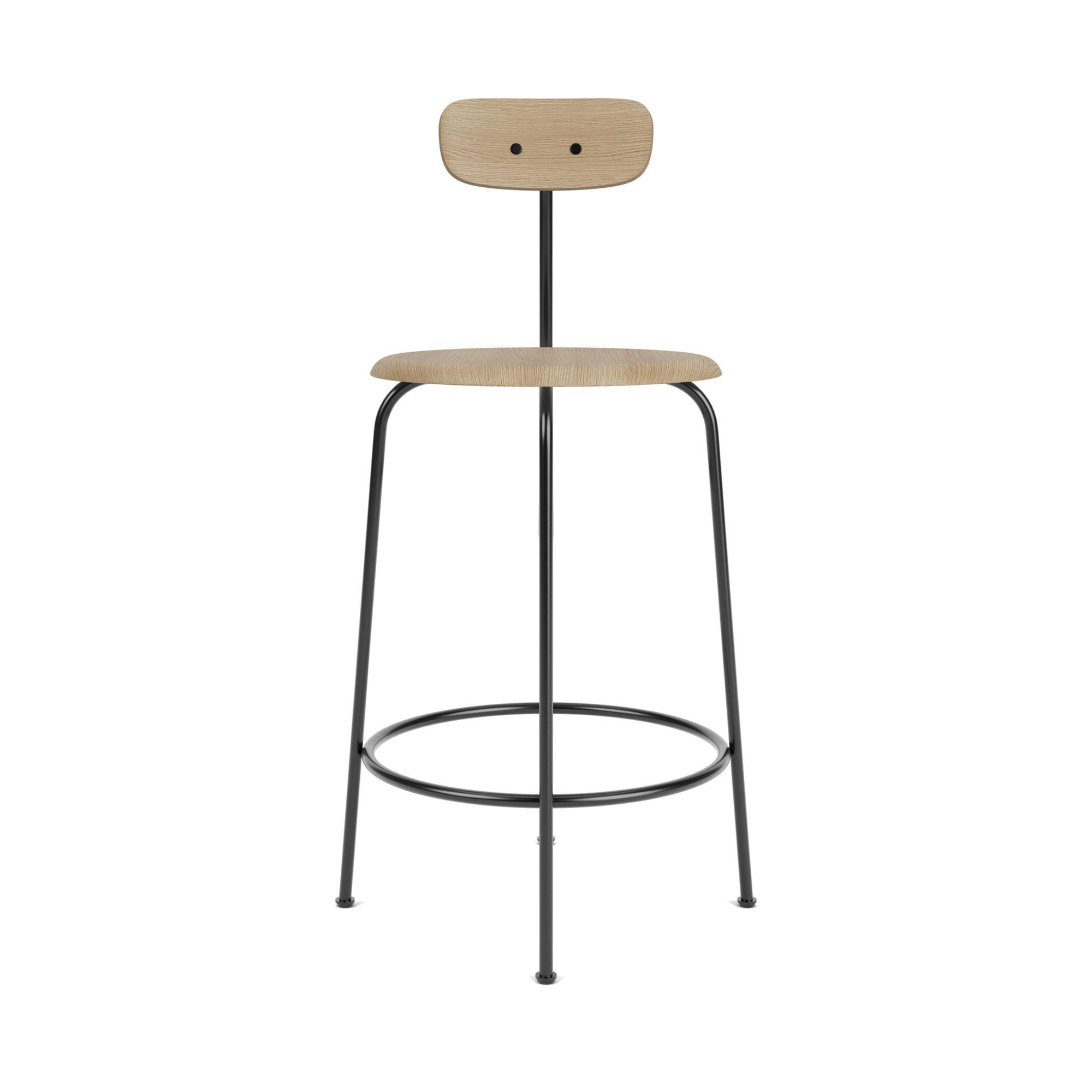 Audo Afteroom Bar Stool H91 Black/ Natural Oak