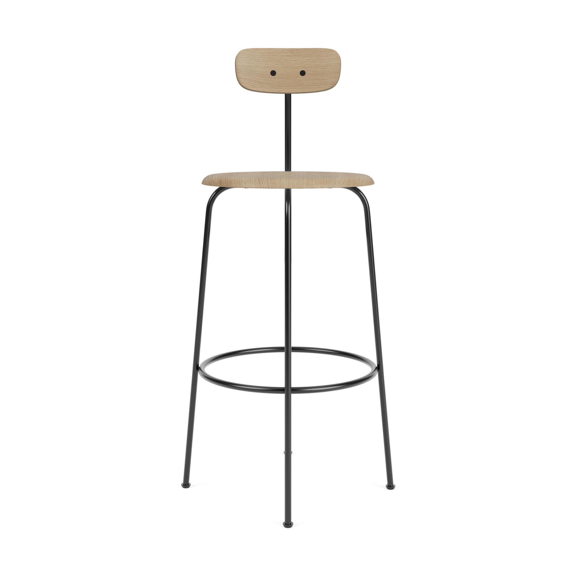 Audo Afteroom Bar Stool H101 Black/ Natural Oak