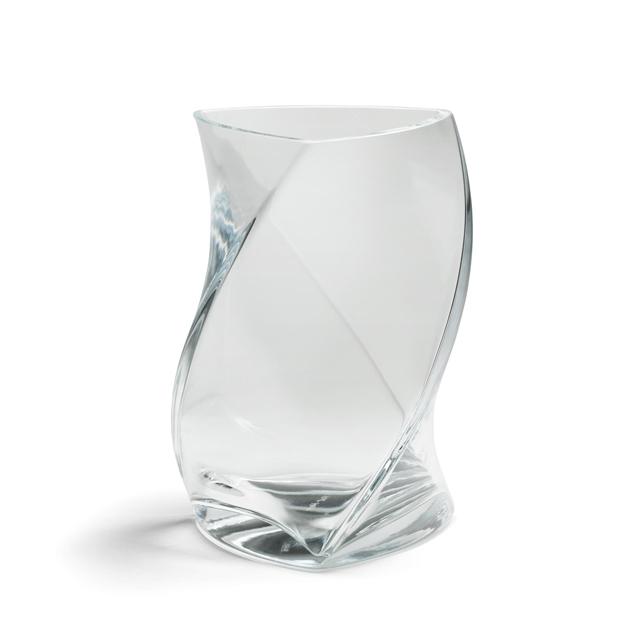 5: Piet Hein Twister Vase 24 cm Klar