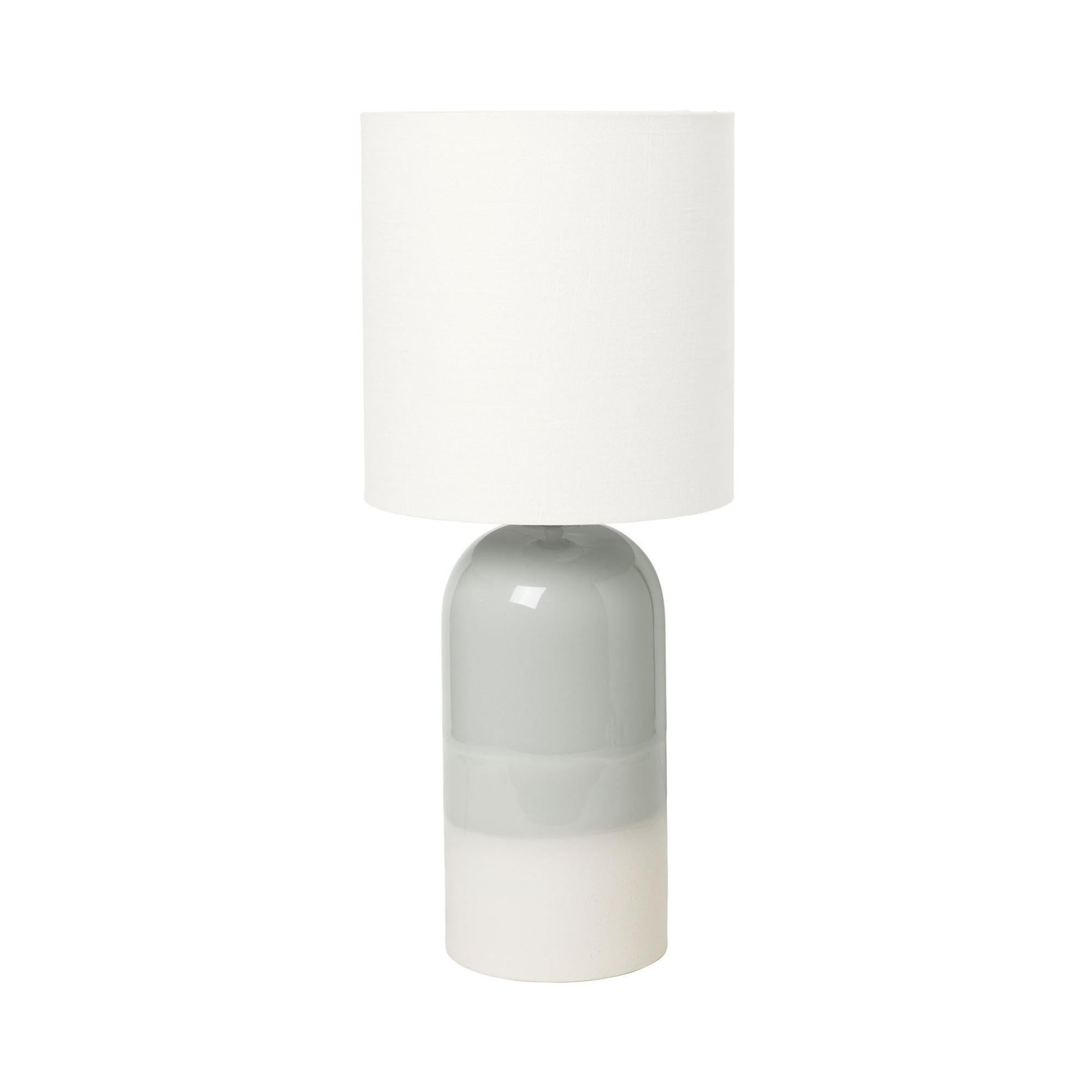 Cozy Living Coco Lámpara de Mesa Cerámica Gris Claro/Marfil
