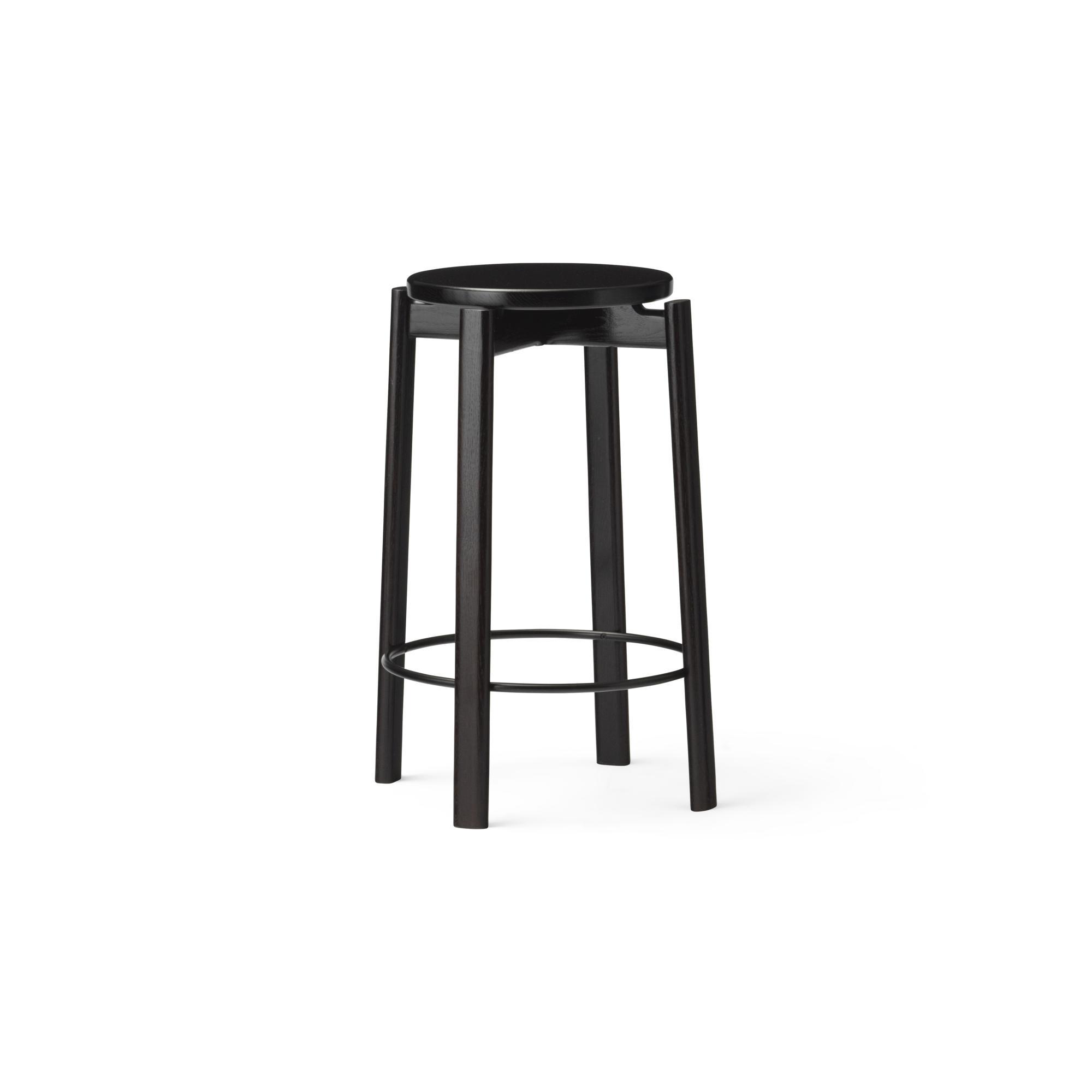Audo Passage Barstool Dark Lacquered Oak H65