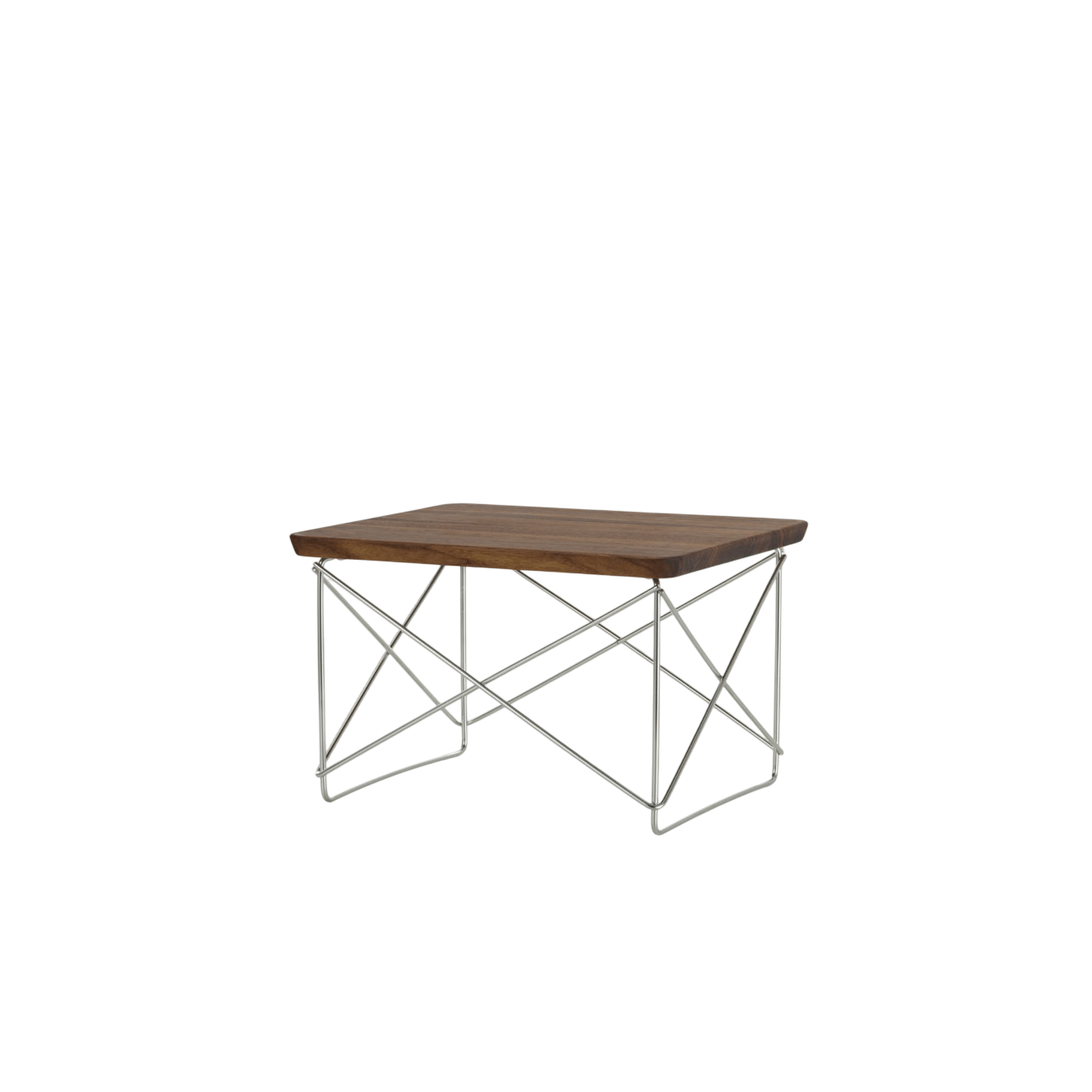 Vitra Occasional Table LTR Bedside Table/Side Table Dark Walnut/Stainless Steel