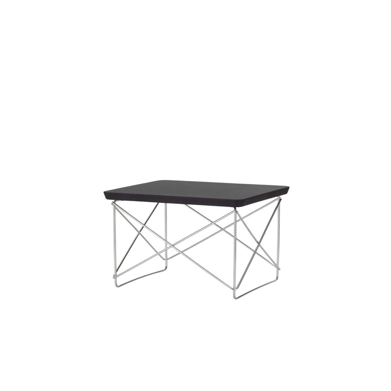 Vitra Occasional Table LTR Yöpöytä/Sivupöytä Tumma Tammi/Ruostumaton Teräs