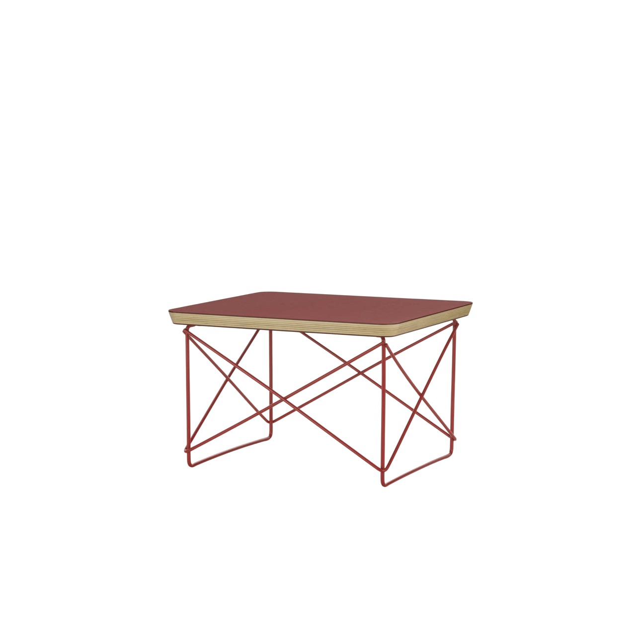 Vitra Occasional Table LTR Sengebord/Sidebord Dark Brick/Eames Classic Red