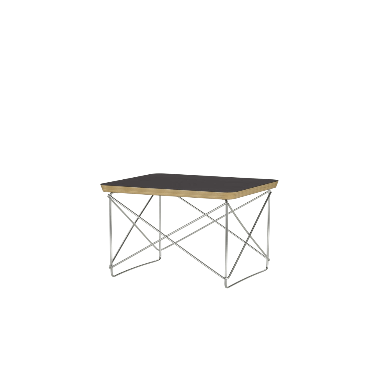 Vitra Occasional Table LTR yöpöytä/sivupöytä musta laminaatti/ruostumaton teräs