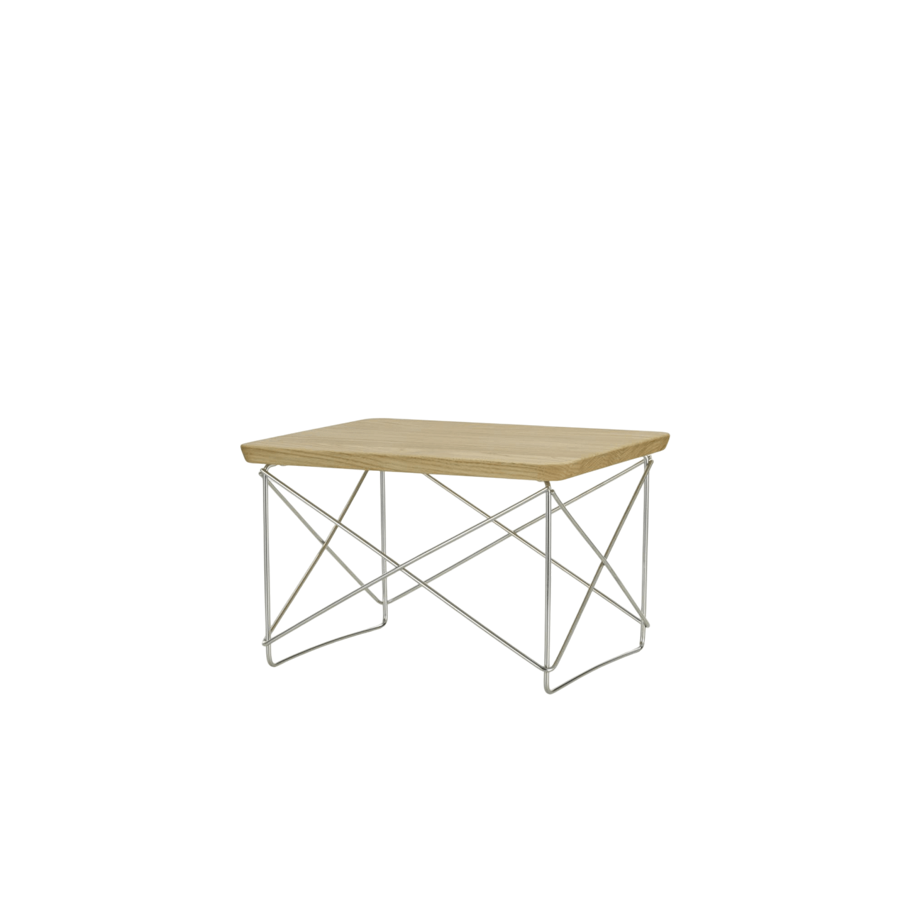 Vitra Occasional Table LTR Sengebord/Sidebord Natural Kastanje/Rustfri Stål