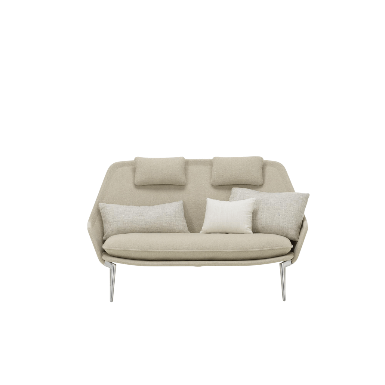 Vitra Slow Sofa Flocca 0650/ Beige 02/ Chroom