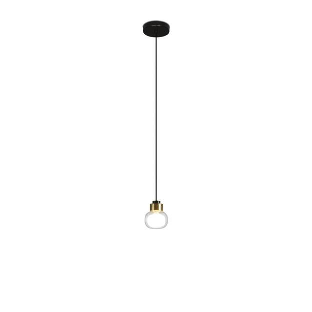 TOOY Nabila 552.21L Taklampa Svart/ Borstat M&auml;ssing/ Transparent