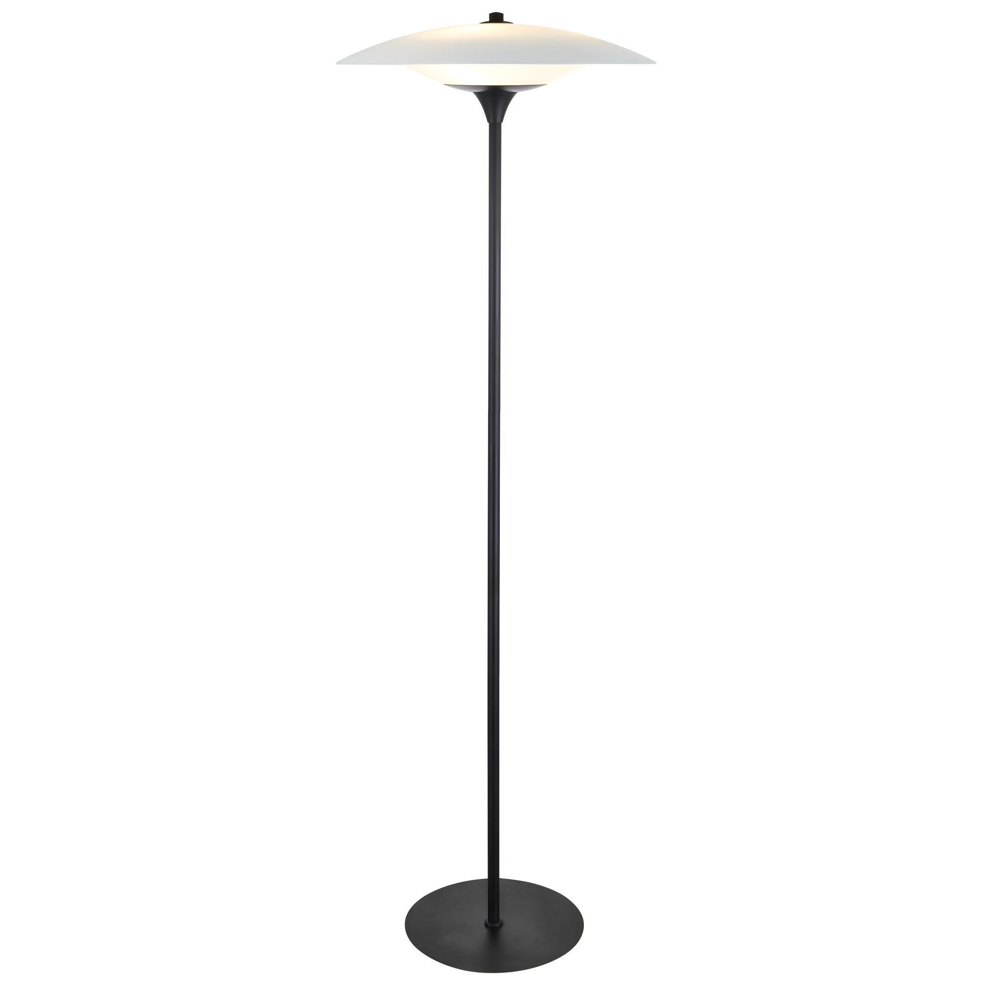 Halo Design Baroni Gulvlampe Ø46 Svart/ Opal