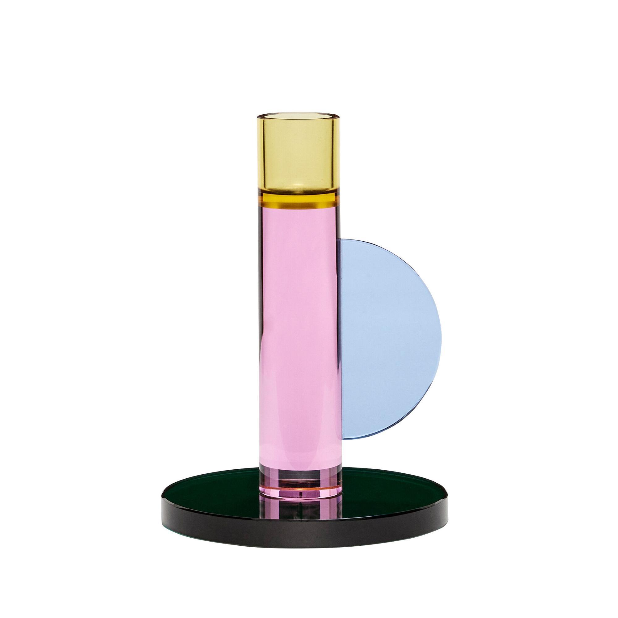 Hübsch Astro Candlestick Pink