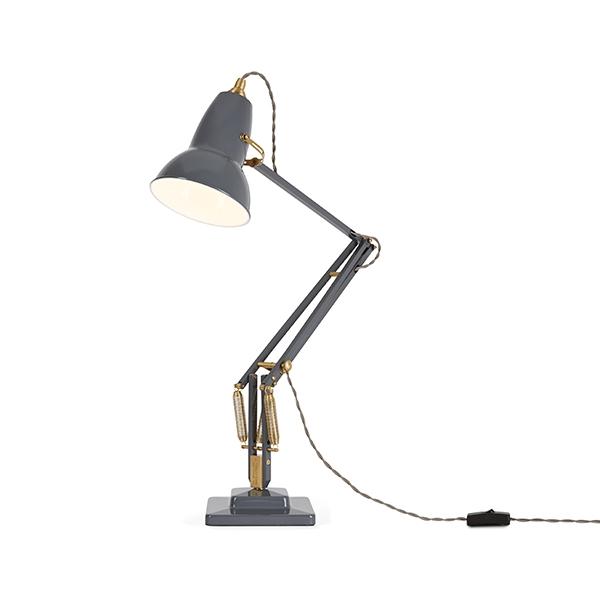 Anglepoise Original 1227 Messing Bordlampe Elephant Grey