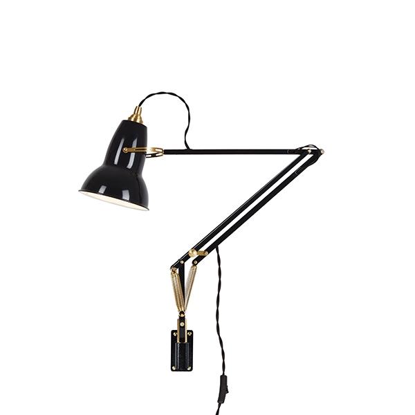 Anglepoise Original 1227 Messing Lampe med Vægbeslag Jet Black