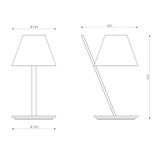 Artemide La Petite Hvid & Rød bordlampe