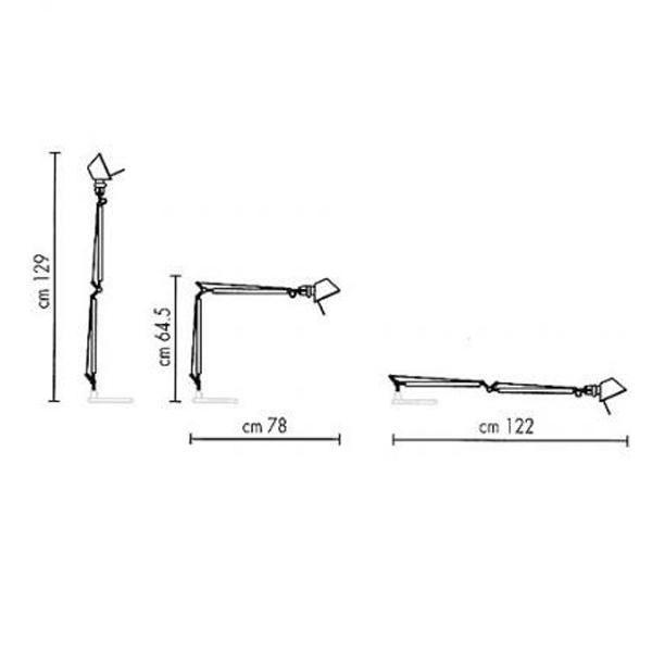 Artemide Tolomeo Reading Base Ø23 Aluminium