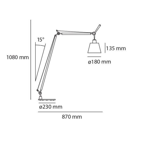 Artemide Basculante Reading Stehlampe Pergament