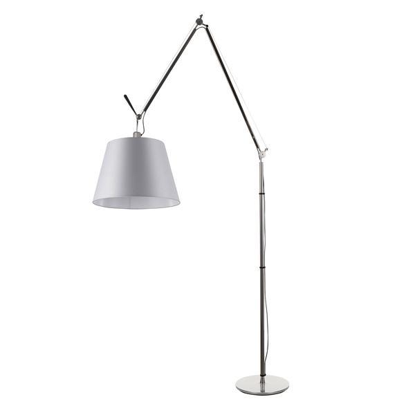 Artemide Tolomeo Mega Lampadaire Satin Abat-jour 42 cm avec variateur d\'intensité