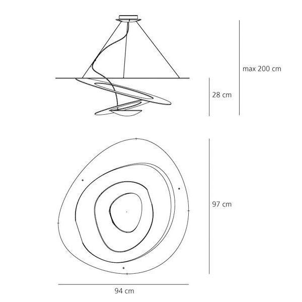 Artemide Pirce LED Pendant White