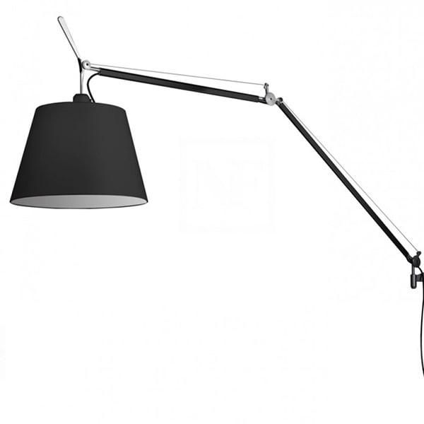 Køb Artemide Tolomeo Mega Væglampe Sort/Sort Skærm 32cm med Lysdæmper