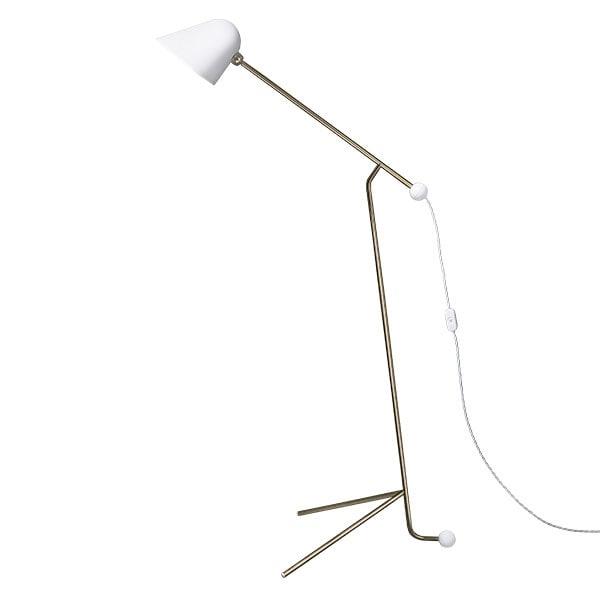 TATO Beghina Floor Lamp White & Brass