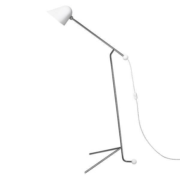 TATO Beghina Floor Lamp Matt White & Chrome