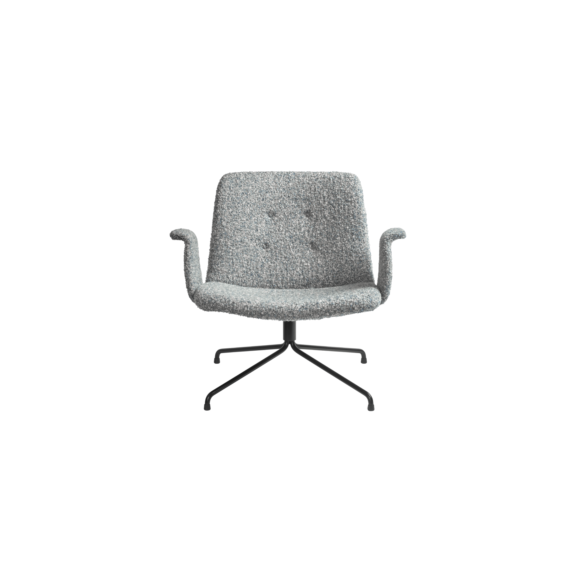 Bent Hansen Primum Fauteuil Met Armleuningen Zwart/ Fluffy 50