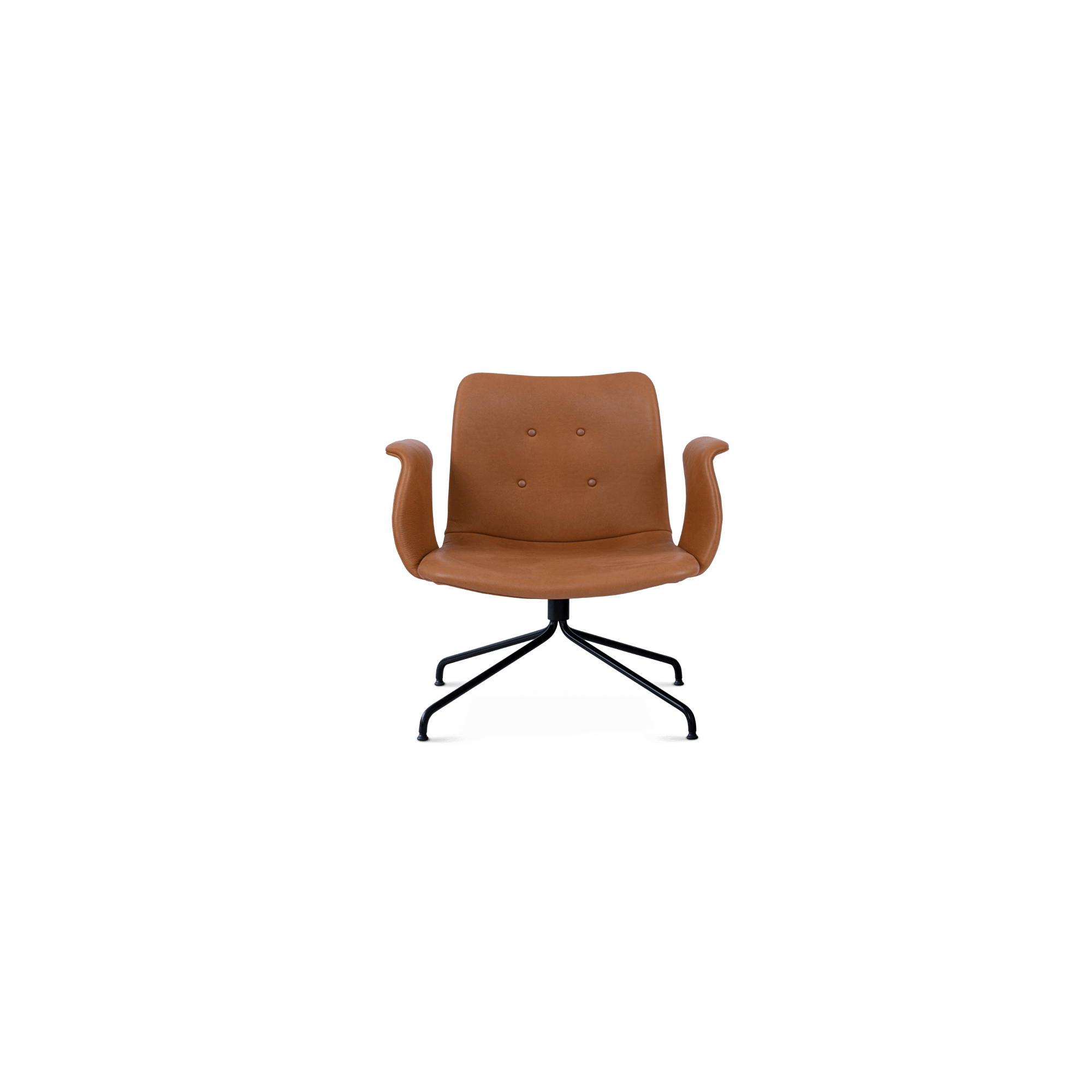 Bent Hansen Primum Fauteuil Met Armleuningen Zwart/ Adrian Cognac