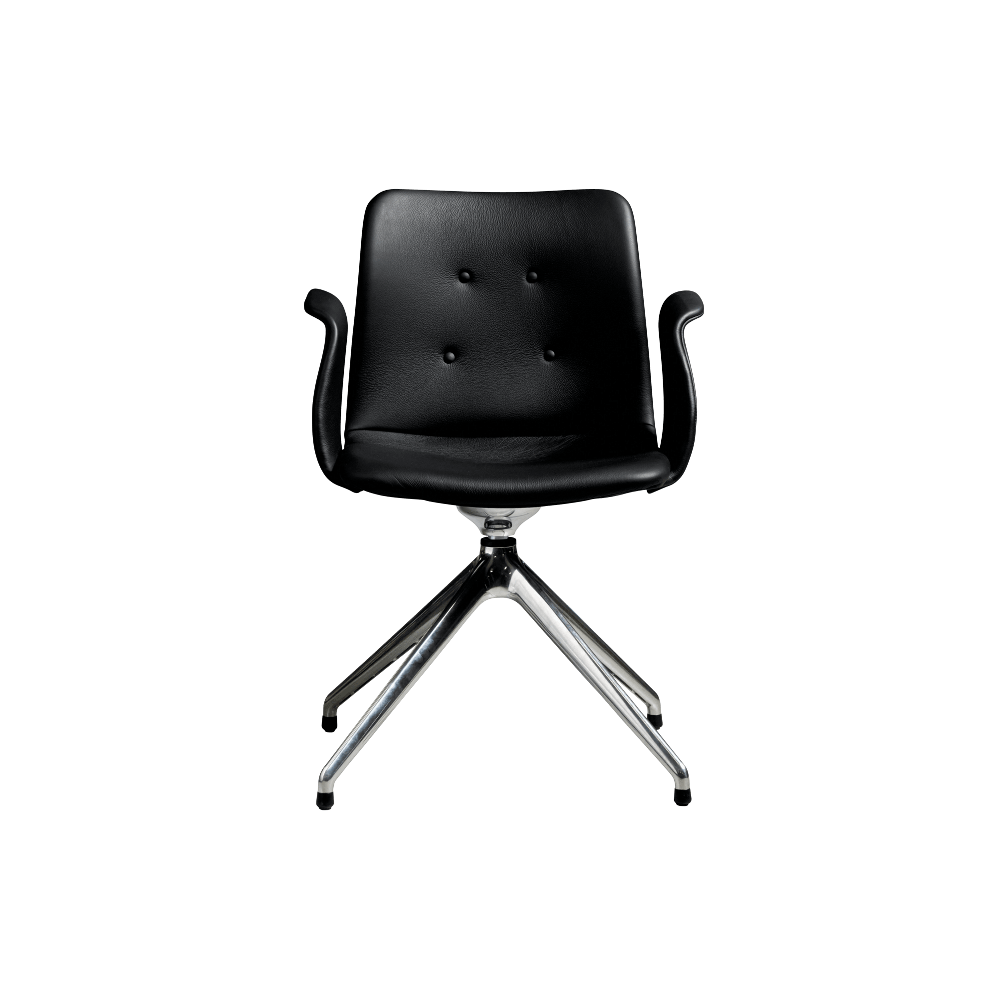 Bent Hansen Primum 4-Star Spisebordsstol Med Swivel Poleret Stål/Zenso 3 207