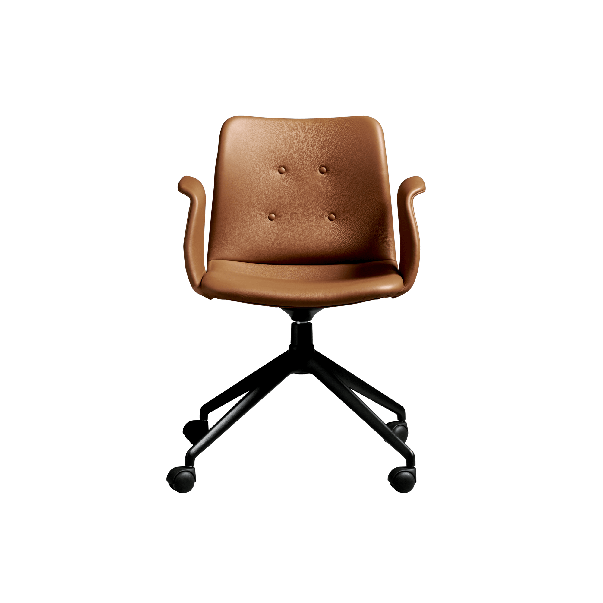 Bent Hansen Primum 4-Star Spisebordsstol Med Swivel & Hjul Sort/Zenso 3 223