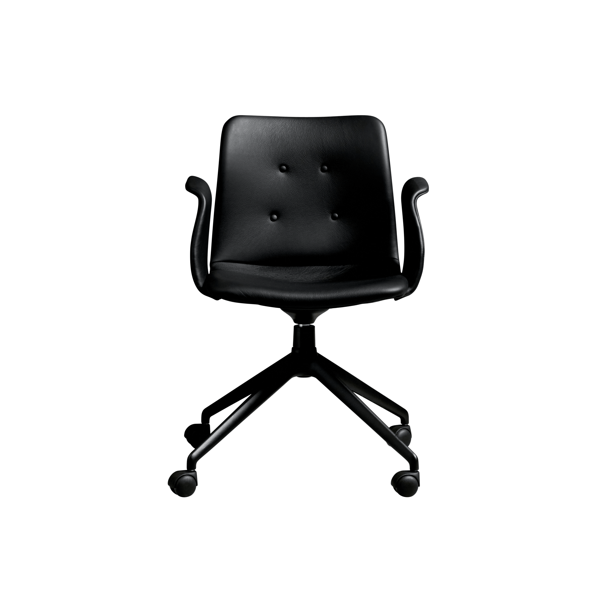 Bent Hansen Primum 4-Star Spisebordsstol Med Swivel & Hjul Sort/Zenso 3 207