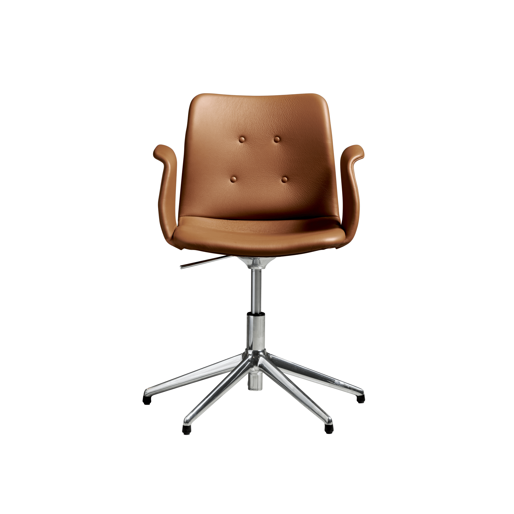 Bent Hansen Primum 5-Star Drejestol Med Swivel Poleret Stål/Zenso 3 223