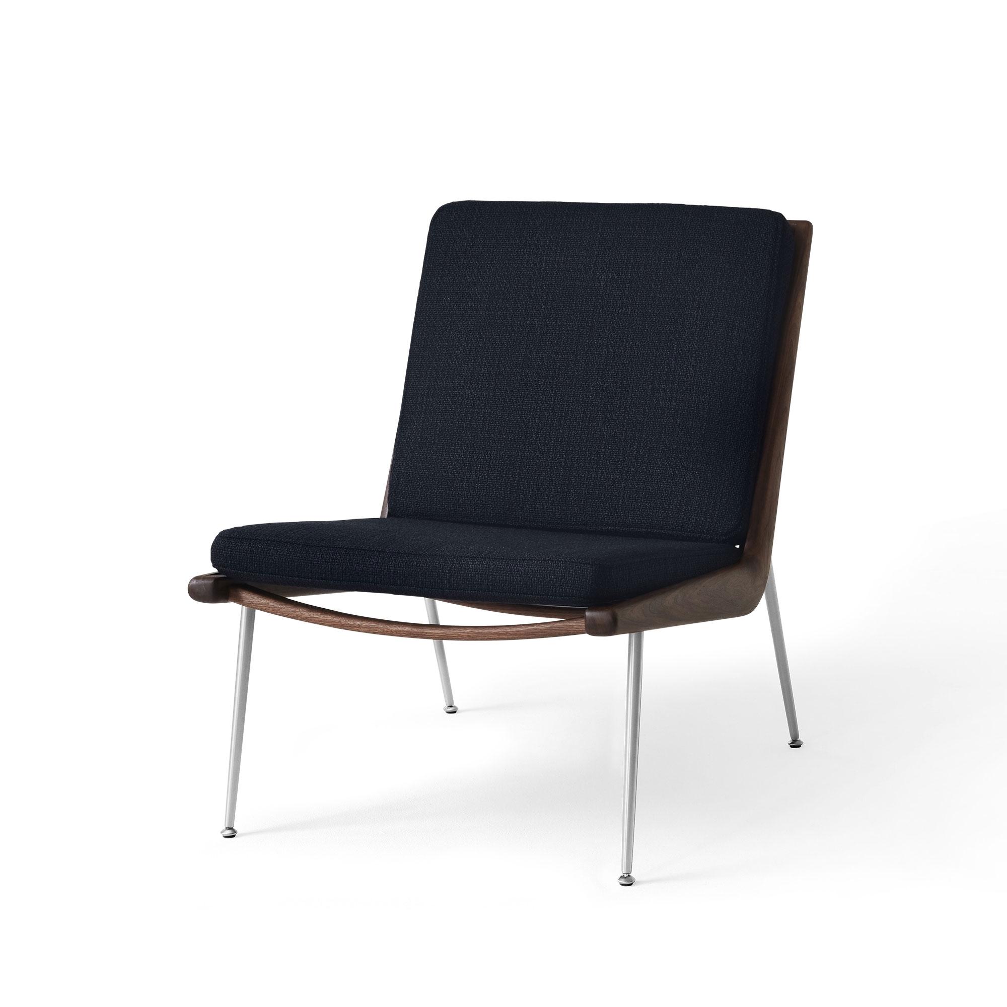 &Tradition Boomerang HM1 Armchair Walnut/Loop Marine K5042/40/Steel