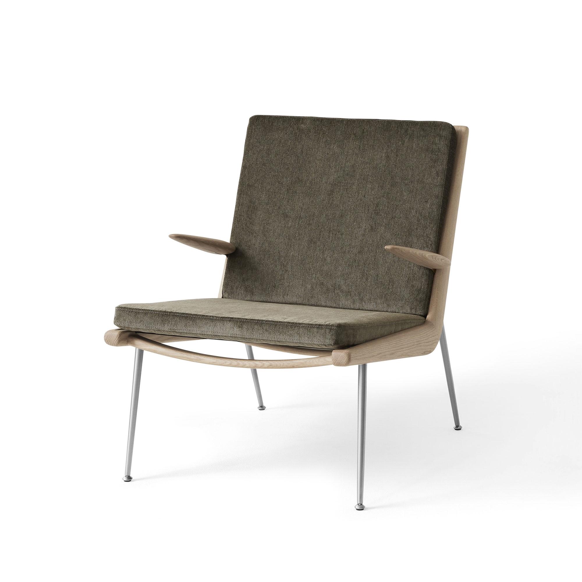 &Tradition Fauteuil Boomerang HM2 Chêne Huilé/Duke 004/Acier