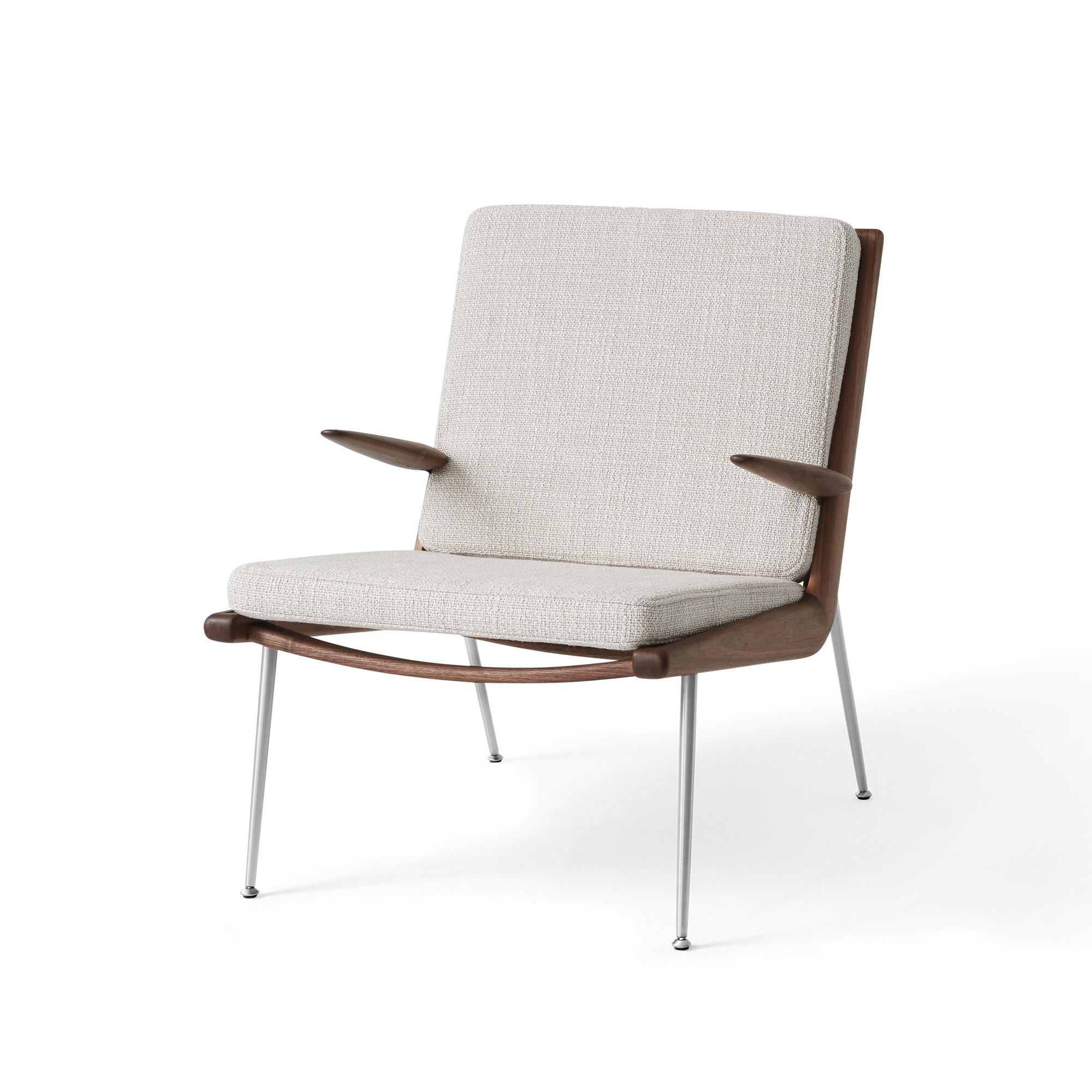 &Tradition Boomerang HM2 Armchair Walnut/Loop Cream K5042/33/Steel